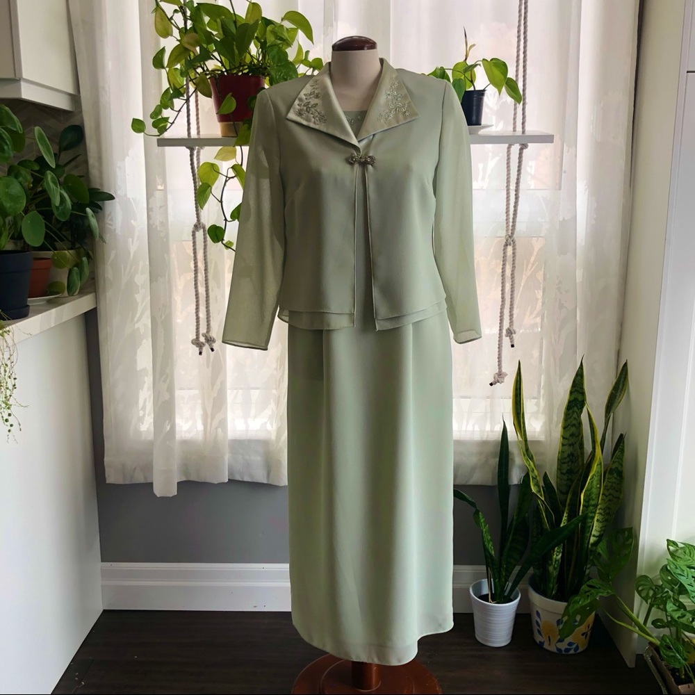 Oblique 2 piece dress/jacket